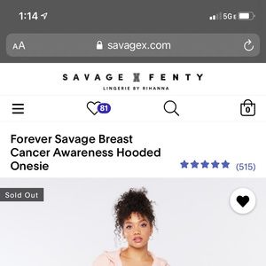 savage x fenty onesie pink